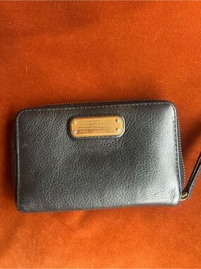 Marc By Marc Jacobs Black Leather Continental Zip Wallet